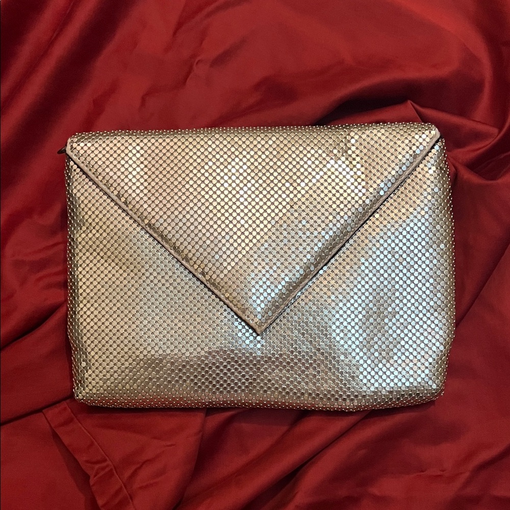 BCBGeneration Metallic Envelope Clutch